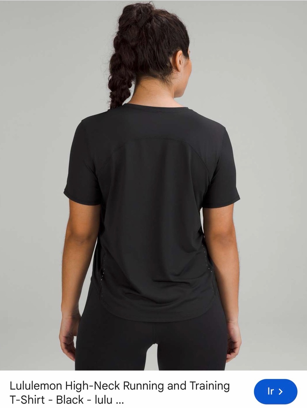 lululemon athletica Black High-Neck Running & Training T-Shirt